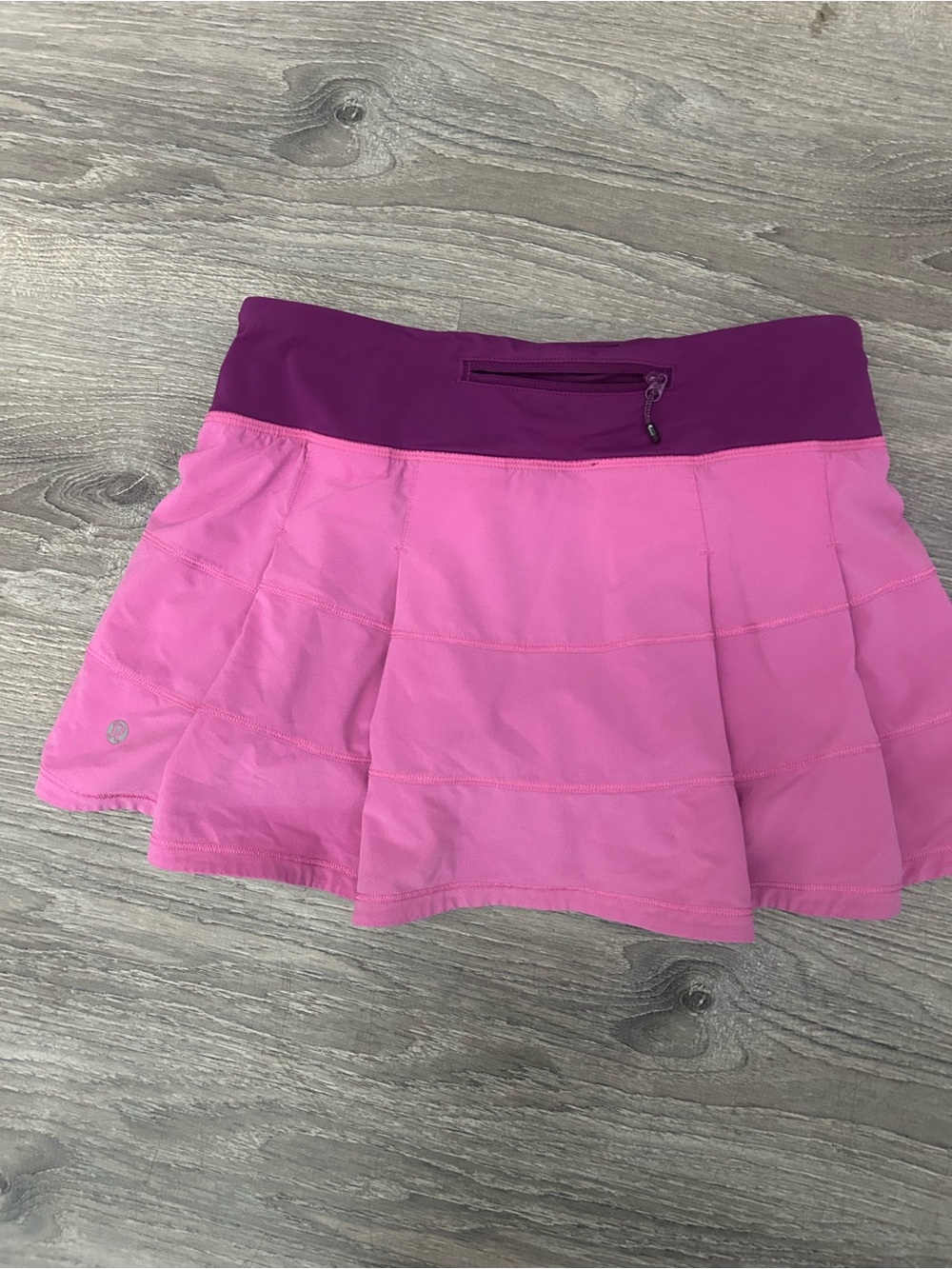 lululemon athletica Pink Skort with Plum Waistband